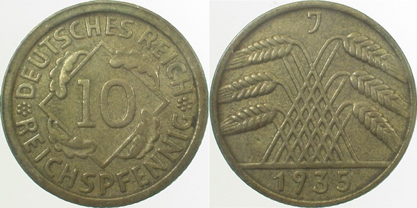 31735J~2.2 10 Pfennig  1935J vz- J 317  
