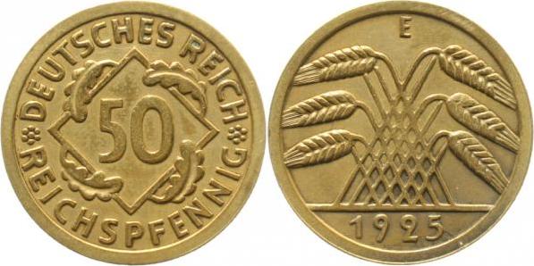 31825E~2.2 50 Pfennig  1925E f. vz J 318  