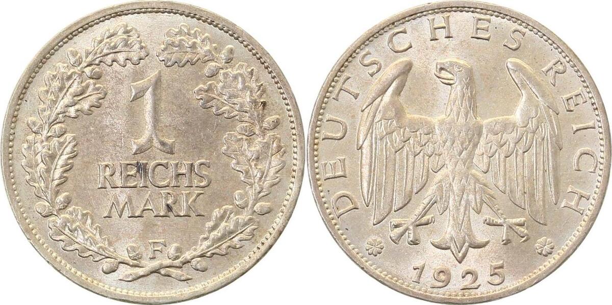 31925F~1.1 1 Reichsmark  1925F stgl J 319  
