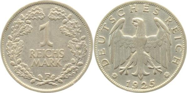 31925F~2.2 1 Reichsmark  1925F f.vz J 319  