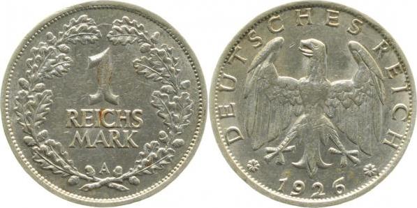 31926A~2.2 1 Reichsmark  1926A f.vz J 319  