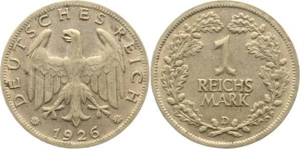 31926D~2.0 1 Reichsmark  1926D vz J 319  