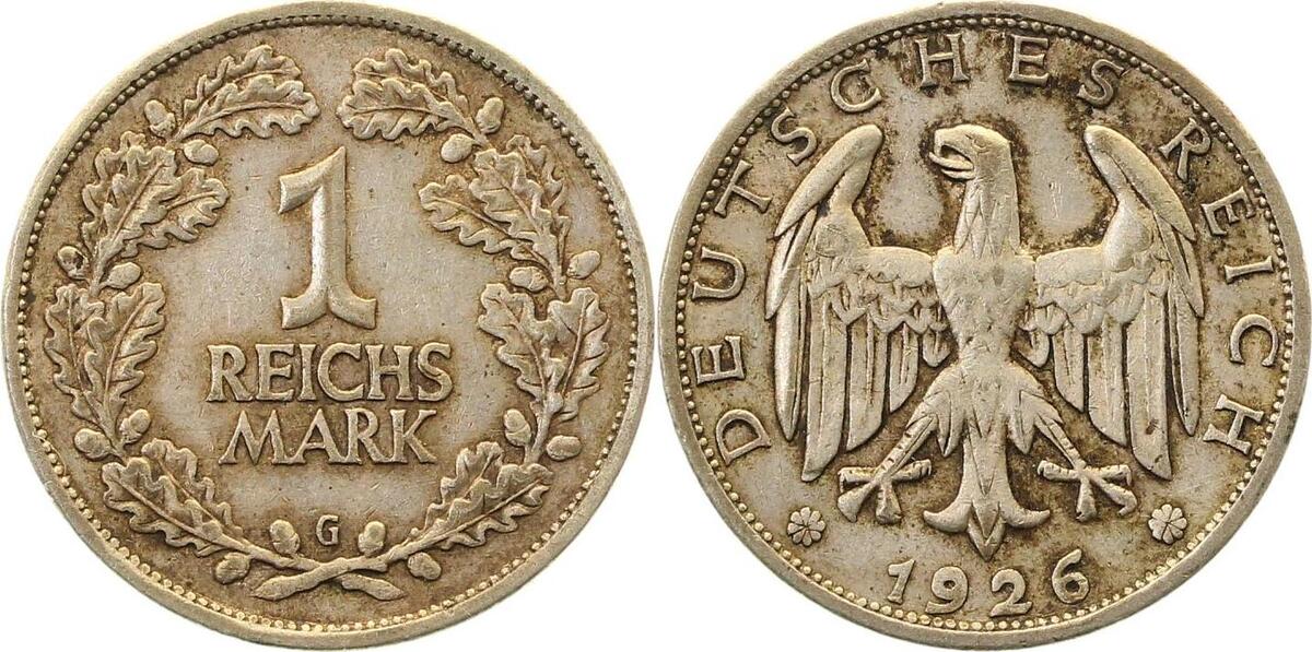 31926G~3.0 1 Reichsmark  1926G ss J 319  