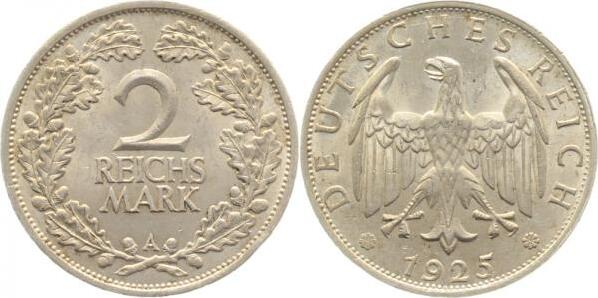 32025A~1.5 2 Reichsmark  1925A f.prfr J 320  