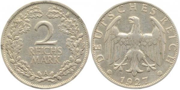 32027A~3.0 2 Reichsmark  1927A ss J 320  