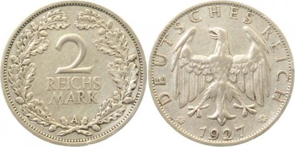 32027A~3.0 2 Reichsmark  1927A ss J 320  