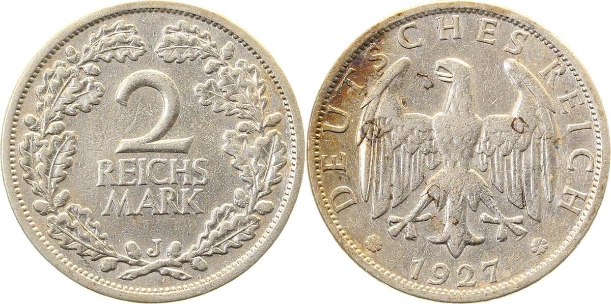 32027J~2.8-GG 2 Reichsmark  1927J ss+ J 320  