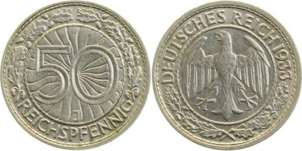 32433J~2.2 50 Pfennig  1933J f.vz J 324  