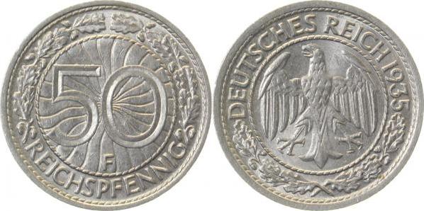 32435F~1.8 50 Pfennig  1935F vz+ J 324  