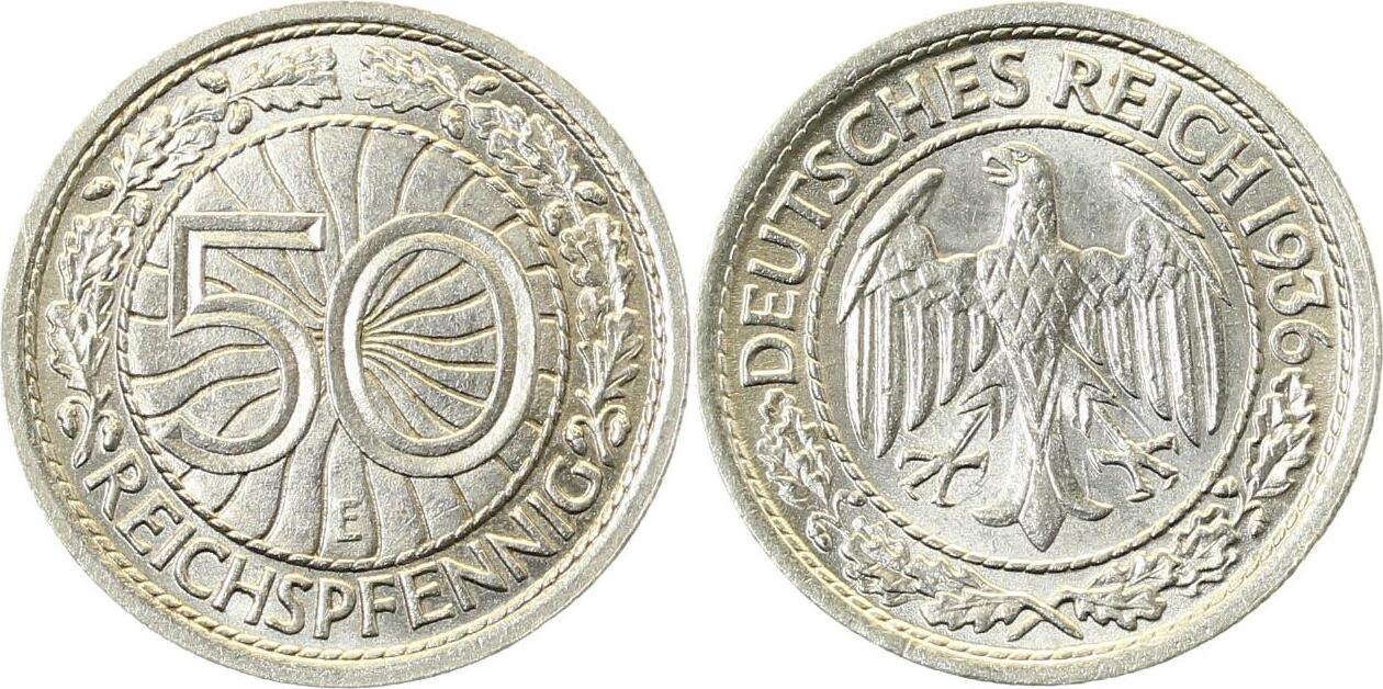 32436E~1.2-H 50 Pfennig  1936E f.stgl !!! J 324  