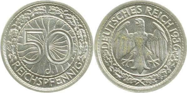 32436G~1.2 50 Pfennig  1936G f.stgl !!!!! J 324  