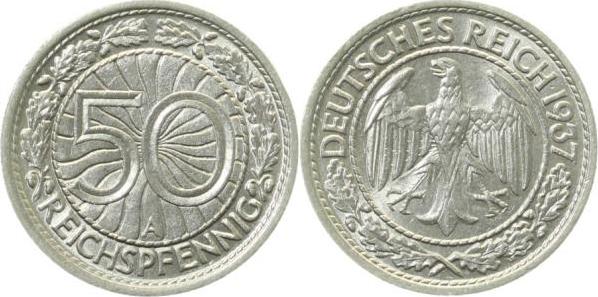 32437A~1.3 50 Pfennig  1937A prfr/f.prfr J 324  