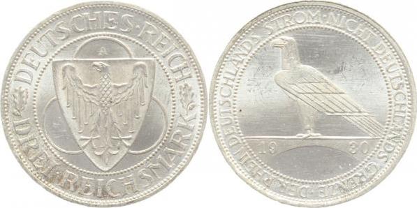 34530A~1.5 3 Reichsmark  Rheinl.Räumung 1930A vz/stgl J 345  