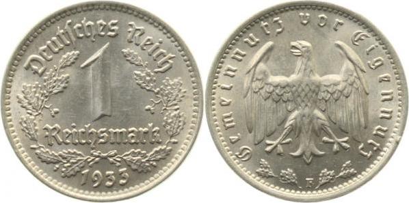 35433F~1.5 1 Reichsmark  1933F f. prfr J 354  