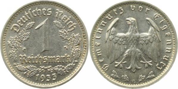 35433G~2.0 1 Reichsmark  1933G vz J 354  