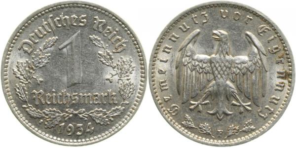 35434F~2.0 1 Reichsmark  1934F vz J 354  