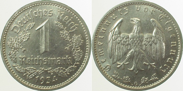 35434G~2.0 1 Reichsmark  1934G vz J 354  