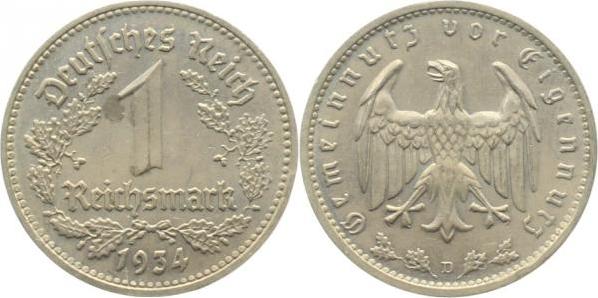 35434D~1.5 1 Reichsmark  1934D vz/stgl J 354  