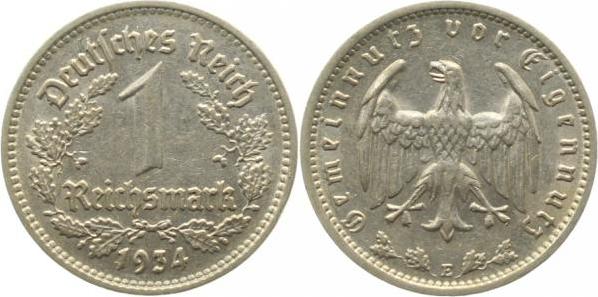 35434E~2.2 1 Reichsmark  1934E f.vz J 354  