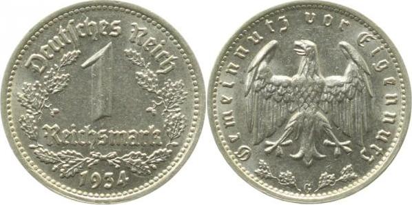 35434G~1.8 1 Reichsmark  1934G vz+ J 354  