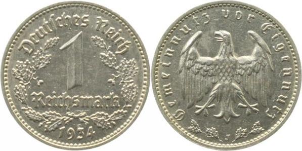 35434J~1.8 1 Reichsmark  1934J vz+ J 354  