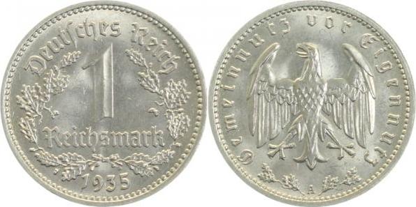 35435A~1.2 1 Reichsmark  1935A prfr J 354  