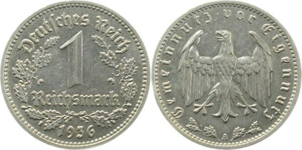 35436A~1.2 1 Reichsmark  1936A prfr J 354  