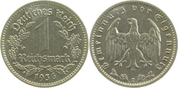 35436E~2.2 1 Reichsmark  1936E f. vz J 354  