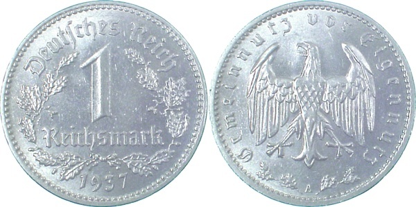 35437A~1.5 1 Reichsmark  1937A f.prfr J 354  