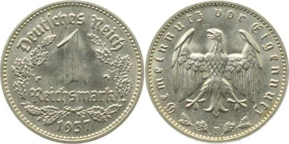 35437F~1.3 1 Reichsmark  1937F f.prfr/f.stgl J 354  