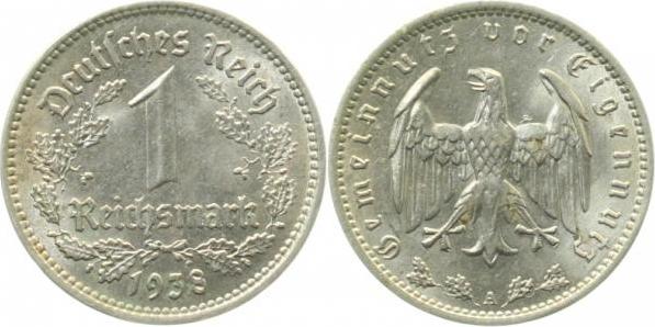 35438A~2.0 1 Reichsmark  1938A vz J 354  
