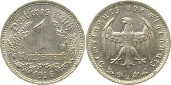 35438A~2.0c 1 Reichsmark  1938A geringe Korrosion a. Rnd. J 354  