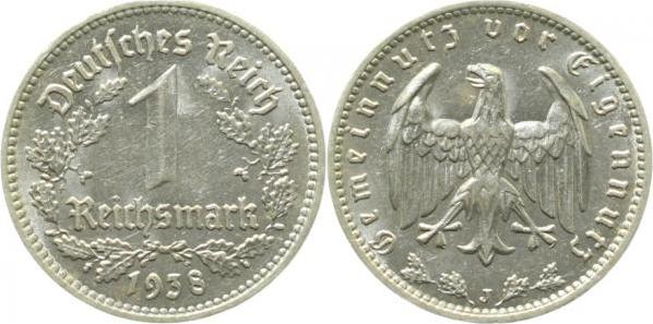 35438J~1.5 1 Reichsmark  1938J f.prfr J 354  