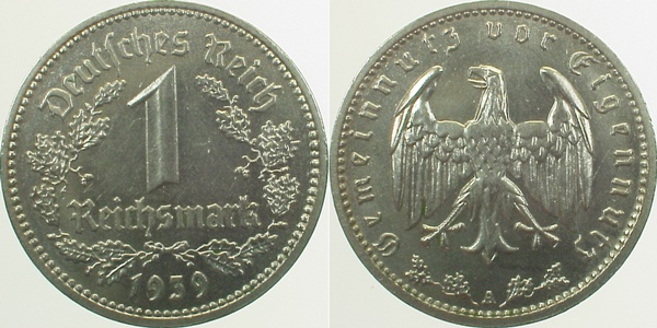 35439A~1.2 1 Reichsmark  1939A prfr J 354  