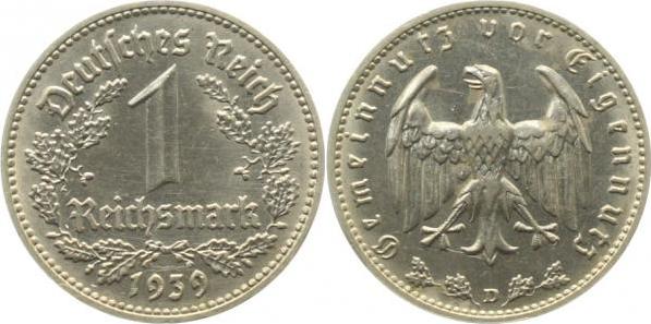 35439D~1.2 1 Reichsmark  1939D prfr J 354  