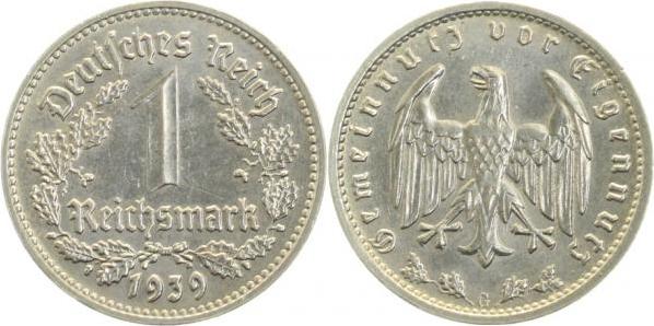 35439G~1.3 1 Reichsmark  1939G prfr/f.prfr !!! J 354  