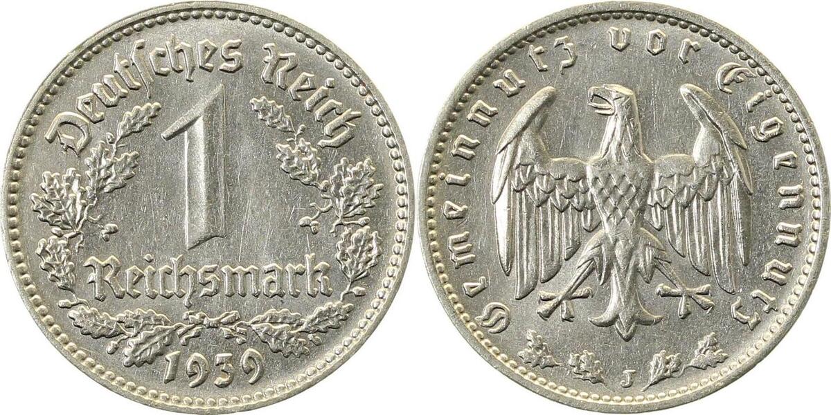 35439J~1.8 1 Reichsmark  1939J vz+ J 354  