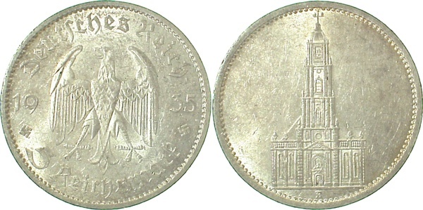 35734A~2.0 5 Reichsmark  1934A Kirche o.D. vz J 357  