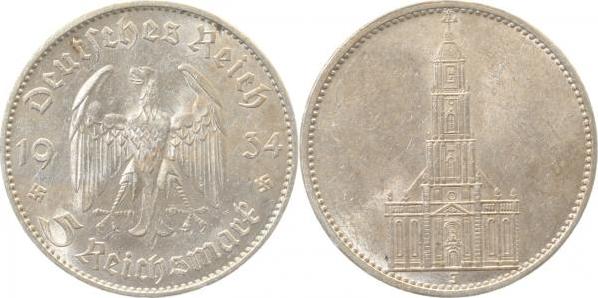 35734J~2.2 5 Reichsmark  1934J Kirche o.D. fast vz J 357  