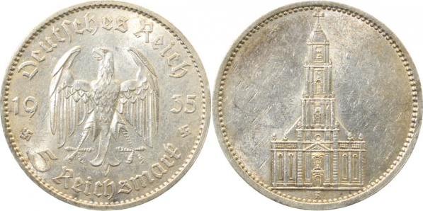 35735A~1.5 5 Reichsmark  1935A Kirche o.D. vz/st J 357  