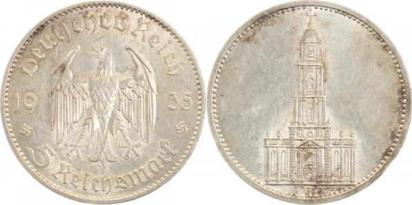 35735A~2.0 5 Reichsmark  1935A Kirche o.D. vz J 357  