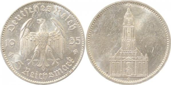 35735E~2.0 5 Reichsmark  1935E Kirche o.D. vz J 357  