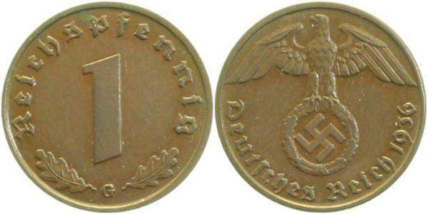 36136G~2.2 1 Pfennig  1936G f.vz J 361  