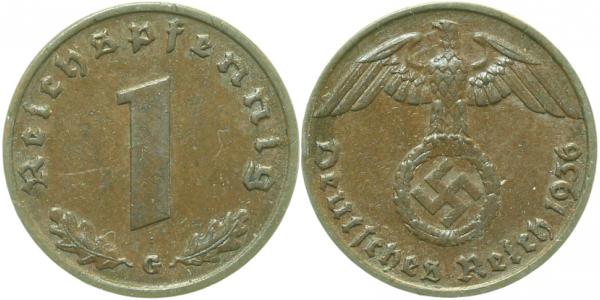 36136G~2.5 1 Pfennig  1936G ss/vz J 361  