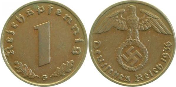 36136G~2.2 1 Pfennig  1936G f.vz J 361  