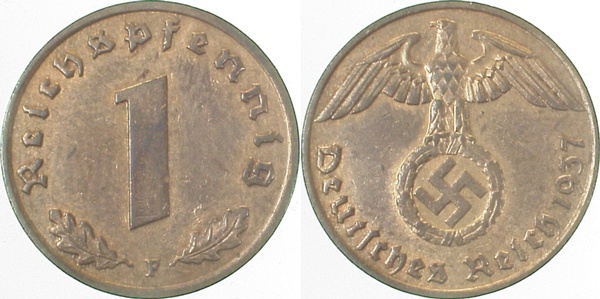36137F~1.5 1 Pfennig  1937F f.prfr J 361  