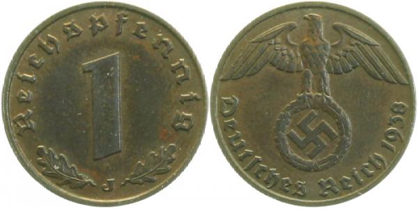 36138J~2.0 1 Pfennig  1938J vz J 361  