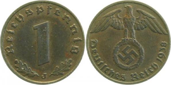 36138J~2.0 1 Pfennig  1938J vz J 361  