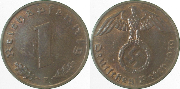 36139F~1.2 1 Pfennig  1939F prfr J 361  