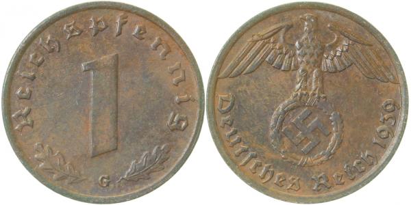 36139G~2.0 1 Pfennig  1939G vz J 361  